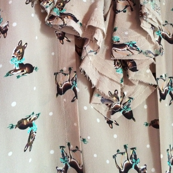 Anthropologie Silk Deer Blouse - Picture 4 of 4