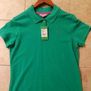Lilly Pulitzer Women's Large "Shrunken" Pique Polo