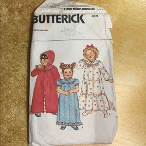Sewing Pattern BUTTERICK Girls nightgowns & Robe