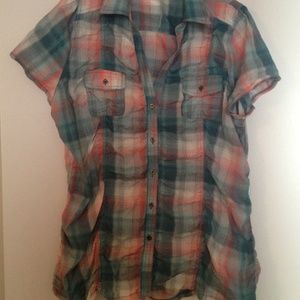Maurice's size 2 plaid shirt