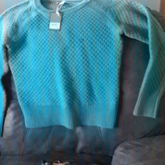 modern blue sweater