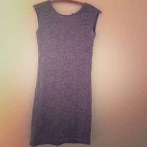 Grey Bodycon Lace Dress