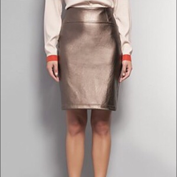 🎉Host Pick 🎉 Metallic Faux Leather Pencil Skirt