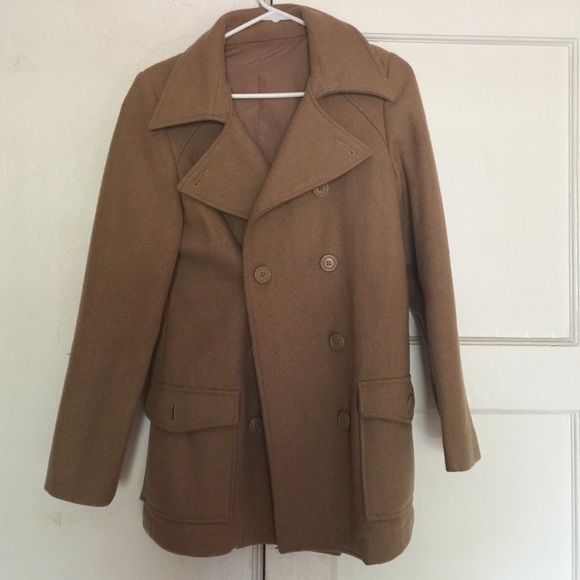 Camel wool pea coat