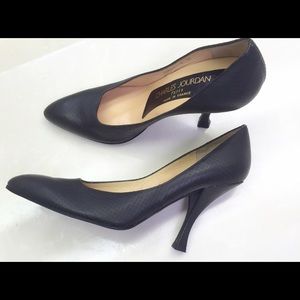 Charles Jourdan pumps. Black leather