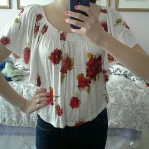 Nwt White floral top