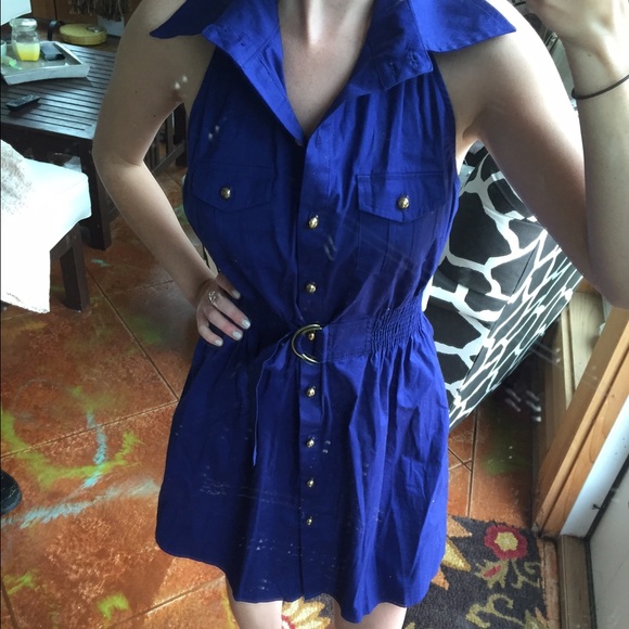 Summer dress navy blue