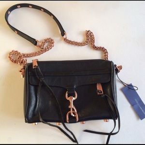 Rebecca Minkoff Rose Gold Mini Mac Purse