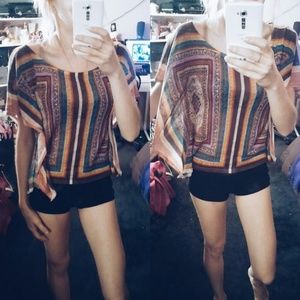 ♡ Colorful Charlotte Russe Printed Top ♡