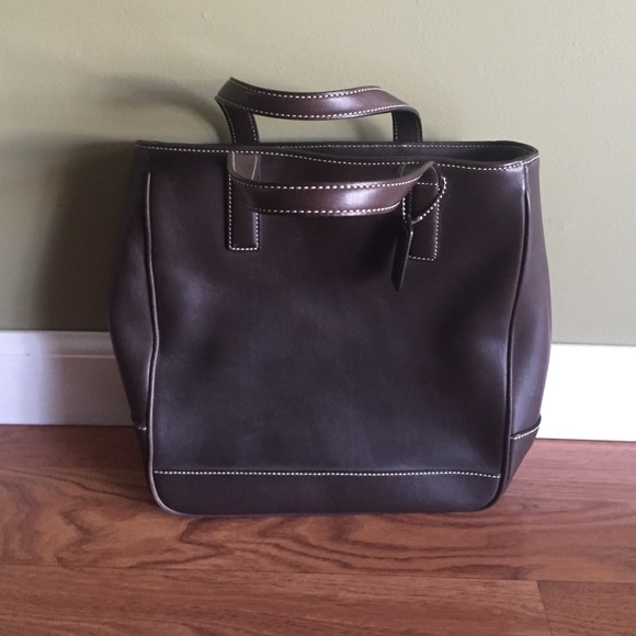 Coach Handbags - Coach Signature Brown Leather Handbag