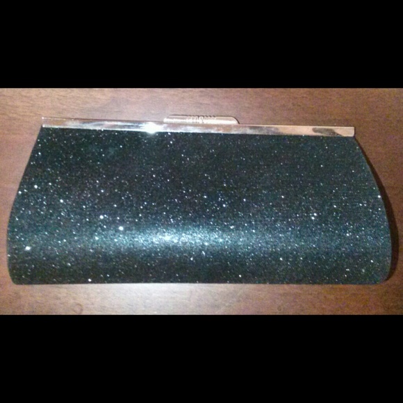 Black sparkly clutch