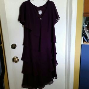 Flowing Layer Purple Dress by Patra
