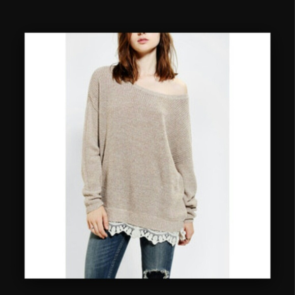 Pins & Needles Tops - Urban Outfitters sweater, lace bottom