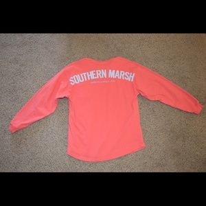 Southern Marsh seersucker long sleeve tee shirt