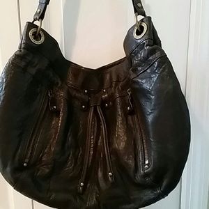 London Fog rich brown leather handbag