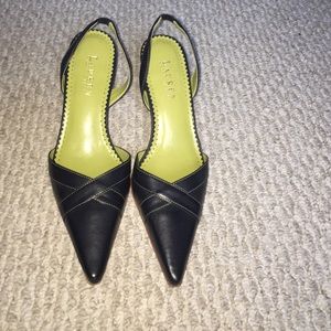 Ralph Lauren Navy Heels Sz 7.5
