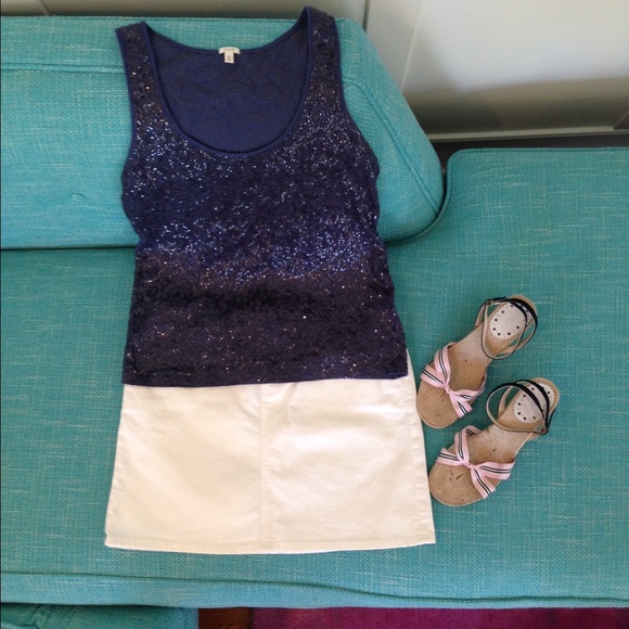 J. Crew white denim mini Sz. 30