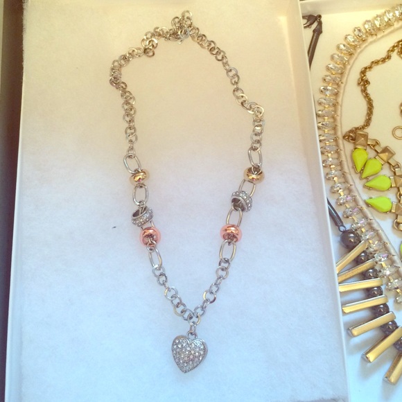 Adorable park lane crystal heart necklace.