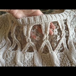 Lauren Conrad beige chunky sweater