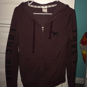 Victoria's Secret maroon zip up