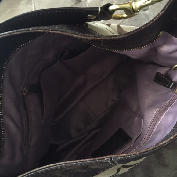 Tan and brown Coach purse. - Picture 3 of 4