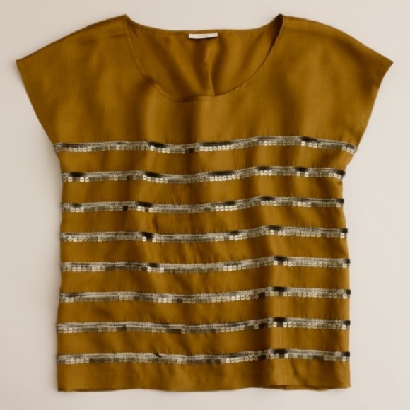 J. Crew Tops - 🎉PM Editor pick🎉 J. Crew // sequin rows silk tee