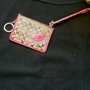 Coach watermelon wristlet!!!
