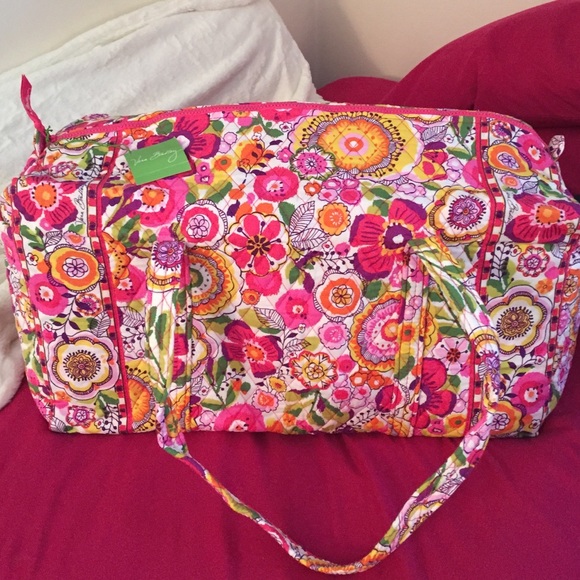 Vera Bradley large duffle in clementine