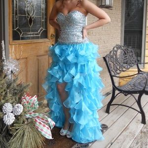 Sherri Hill blue prom dress