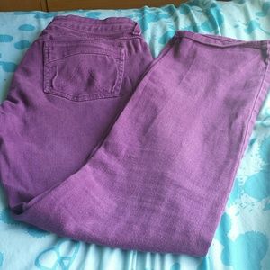 Purple boot cut jeans