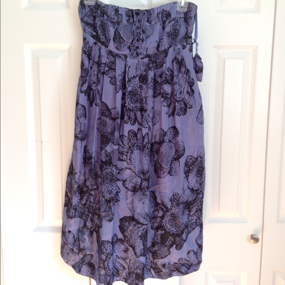 Moulinette soeurs  blue and navy floral dress sz2