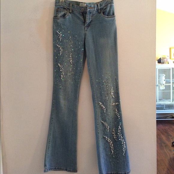 Cache Jeans with pearls and bling size 0 - Picture 2 of 4