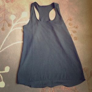 Forest Green Chiffon Racerback Tank