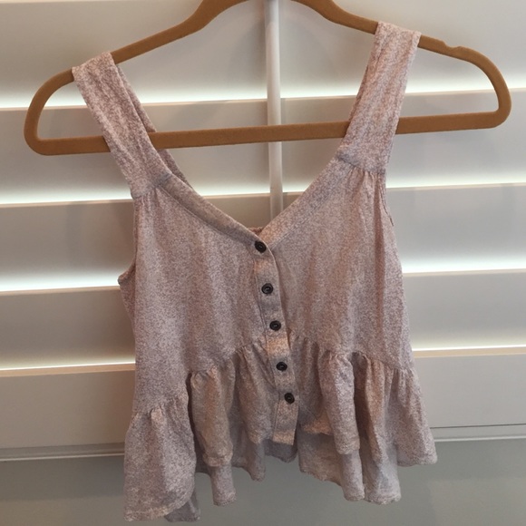 Free People Ruffle Crop Tank