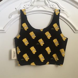 Forever 21 Bart Simpson crop top