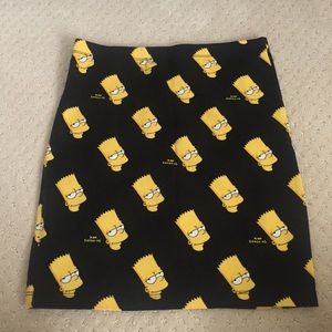 Forever 21 Bart Simpson skirt