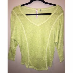 Shimmery green top