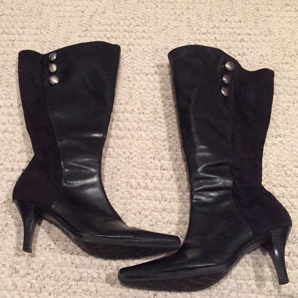 Black knee high boots
