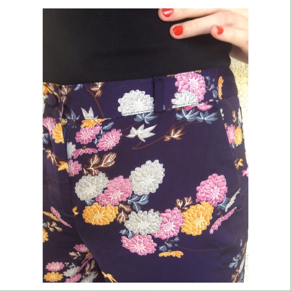 Topshop Floral print cigarette trouser pants - Picture 3 of 3
