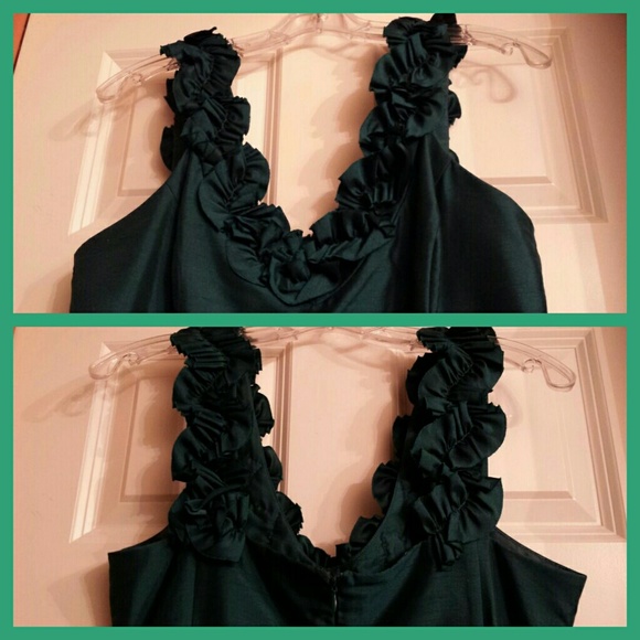 deep emerald green prom dress Gorgeous Lace Flower Beaded V-neck Emerald Green Prom Dress Ball Gowns main image 1