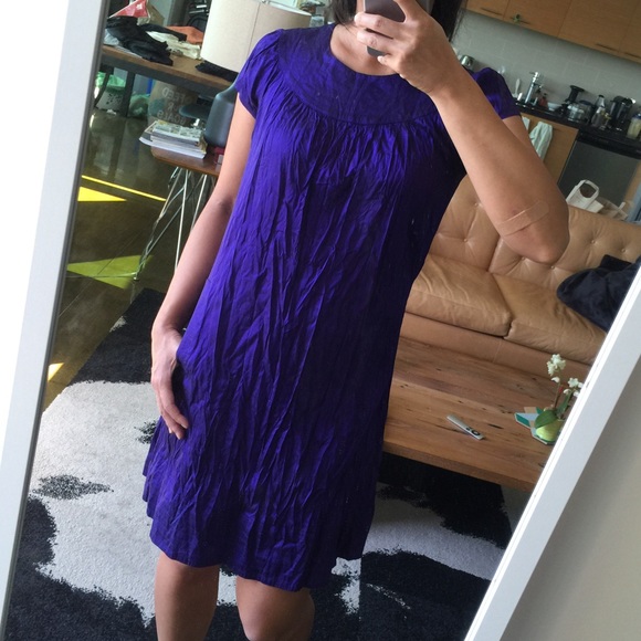 Calypso St. Barth Dresses & Skirts - Calypso bright purple dress in wrinkled silk