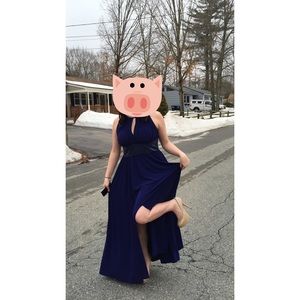 Dark blue prom dress