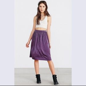 Brand New Kimchi Blue Silky Pull On Midi skirt