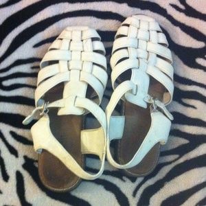 Vintage leather woven sandals