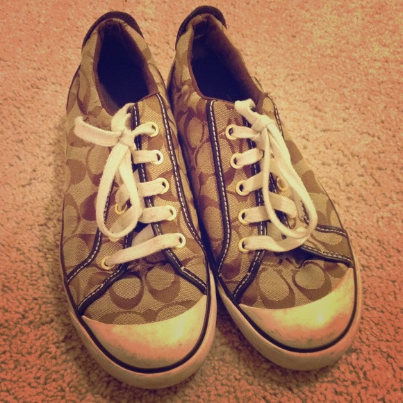 Tan coach sneakers