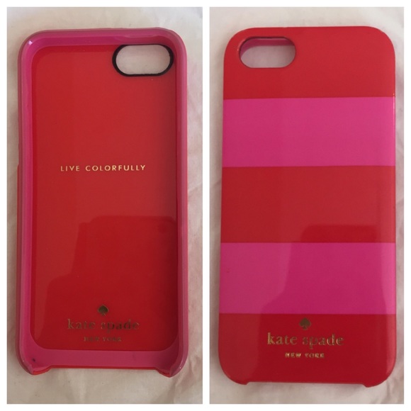 Red and pink striped iPhone 5/5s case