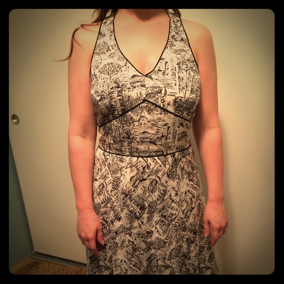 Ann Taylor Loft Black & White Dress