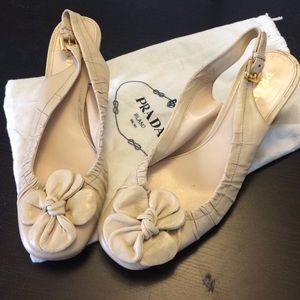 Prada springtime sling backs