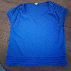 Royal blue tunic blouse.