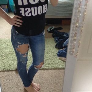 Abercrombie destroyed jeans